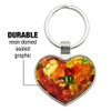 Gummy Gummi Bears Keychain Heart Love Metal Key Chain Ring