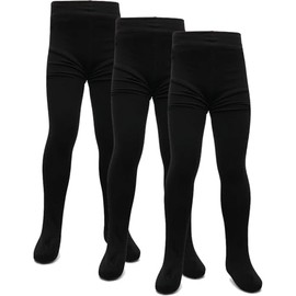 A2Z 4 Kids Girls Fleece Lined Thermal Tights Pack Of 3 Cosy Winter - Thermal Tights Black 3 Pack 11-12