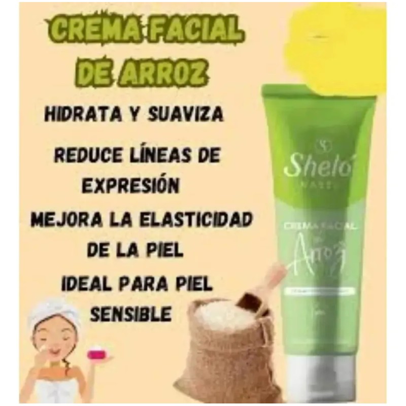 Kit Aclarante Crema Facial Arroz + Concha Nácar Sheló Nabel
