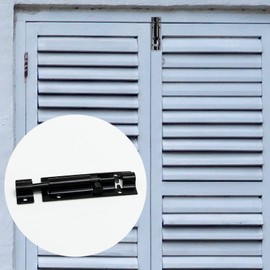 Door Lock Bolts Security Slide Latch Lock Strong Stainless Steel Matte for Bathroom, Toilet, Shed, Shower, Garden, Bedroom - Door Latch Slide Bolts Lock with Screws, 3 Inch (Black)