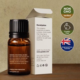Gya Labs Organic Eucalyptus Essential Oil for Diffuser - Eucalyptus Oil Essential Oil - Eucalyptus Essential Oil Organic for Skin Humidifier & Hair - (0.34 fl oz)