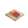 Playful Elephant Wooden Puzzle for Kids | 3 Piece Jigsaw