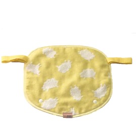 Ergo Omni Bjorn 2-Way Bib Cover, For Bib Drool Cover or Head Cover, Made in Imabari (Yellow Sheep)