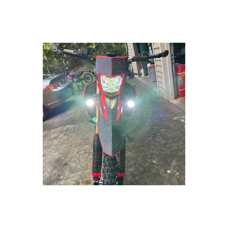 Fsdatongdazi Motorcycle LED Auxiliary Light Kit with Connector Mount Brackets