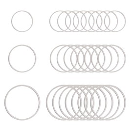 UNICRAFTALE 60 Pieces 3 Sizes 12/15/19 mm Connection Ring Stainless Steel Linking Charm Round Frame Charms Metal Connecting Ring Pendant Earring Connection Ring for Jewellery Making