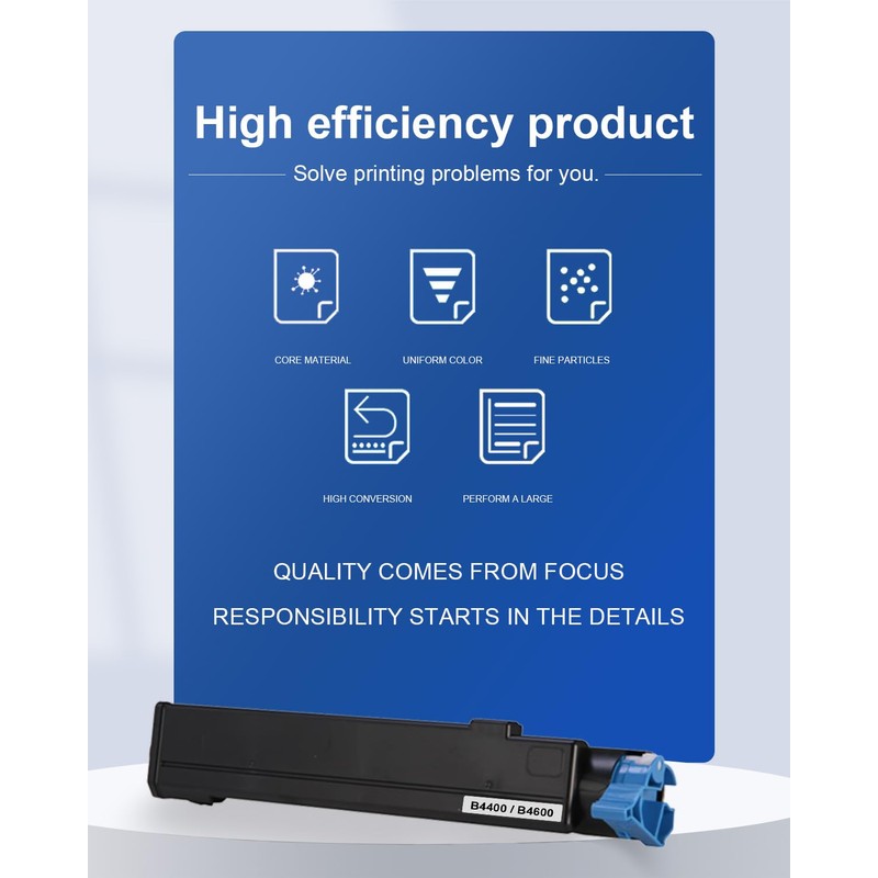 FADFAWN B4600/B4400 Toner Cartridges 1 Pack: Compatible 43502301 Toner Cartridge