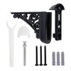 Chinflly Adjustable Shelf Brackets Antique Black Metal Wall Mount Shelving