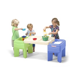 Simplay3 Kids Indoor Outdoor Sand and Water Activity Table with Storage