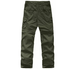 Kids' Cargo Pants, Boy's Casual Outdoor Quick Dry Waterproof Hiking Climbing Convertible Trousers #9016-Army Green-L