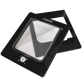 CEESC Large Cat Flap, Magnetic Pet Door with 4-Way Twist Lock for Small Dogs and Cats, Updated Version (L,Black)