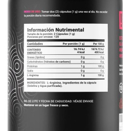 Arginina De 240 Cpsulas De 500mg, Pure Arginine B Life. Sin Sabor                                                                                     