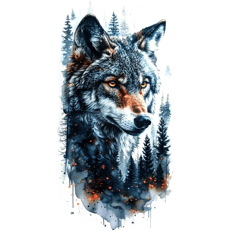 FoxWolf5 Temporary Fox Tattoo Fake Wolf Tattoo Animal Tattoos 5