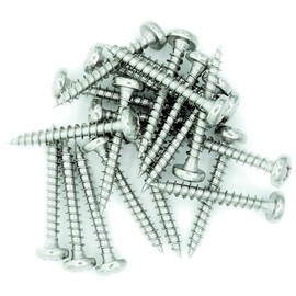 No.6 x 0.65 (4mm x 16mm) Pozi Pan Chipboard Screw - Stainless Steel (A2) (Pack of 20)