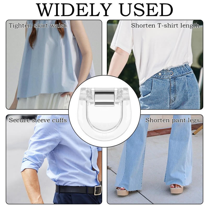 8Pcs Adjustable Hem Clips for Pants, Fabric Holders for Hemming