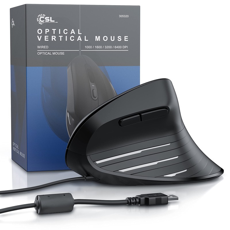 CSL - ergonomische Maus 6400 DPI - neues Modell -