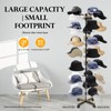 DDBESSIC 7-Tier Hats Display Rack, 35 Hooks Adjustable 360° Rotating