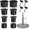 12 Pcs Patio Umbrella Base Parts, Plastic Parasol Stand Replacement
