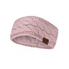 C.C - Diadema elástica suave para invierno, cálida, con forro
