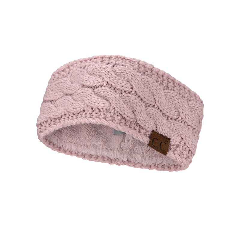 C.C - Diadema elástica suave para invierno, cálida, con forro