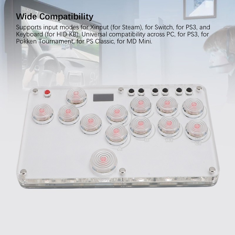 Arcade Stick 13 Keys All Button Arcade Controller with Custom