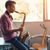 Musbeat Saxophone Stand, Saxophone Stand for Alto and Tenor, Zebra