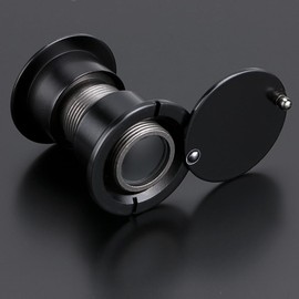 Sumnacon Large Door Viewer 220-degree with Heavy Duty Rotating Privacy Cover, Solid Brass Security Peephole for 1.65" to 2.16" Doors for Home Office Hotel, Black