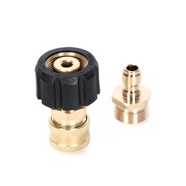 Ruimou 2PCS High Pressure Washer Adapter Set (M22-14mm Inner Diameter to 1/4 Female Head+M22-14mm Inner Diameter to 1/4 Male Head) for Connecting Universal Guns, Hoses, and Pumps,5000PSI