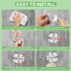 Fasbeu Silver Waterproof Suction Cup Hooks, 8-Pack Heavy Duty Stainless