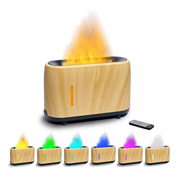 Romanplux Humidificador Difusor De Llama Romanplux 7 Colores De Llama,