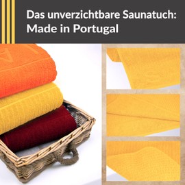 Lashuma Copenhagen Women's Sauna Towel 85 x 200 cm Large Terry Towelling Sauna Towel Yellow