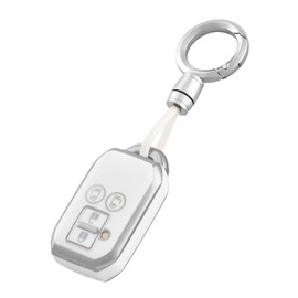 OFFCURVE Suzuki Smart Key Case Key Cover 4 Buttons Shockproof Scratch Resistant Key Holder Stylish Good Touch Premium No Radio Interference New Spacia Custom Flare Wagon Solio Remote Key Case Car TPU