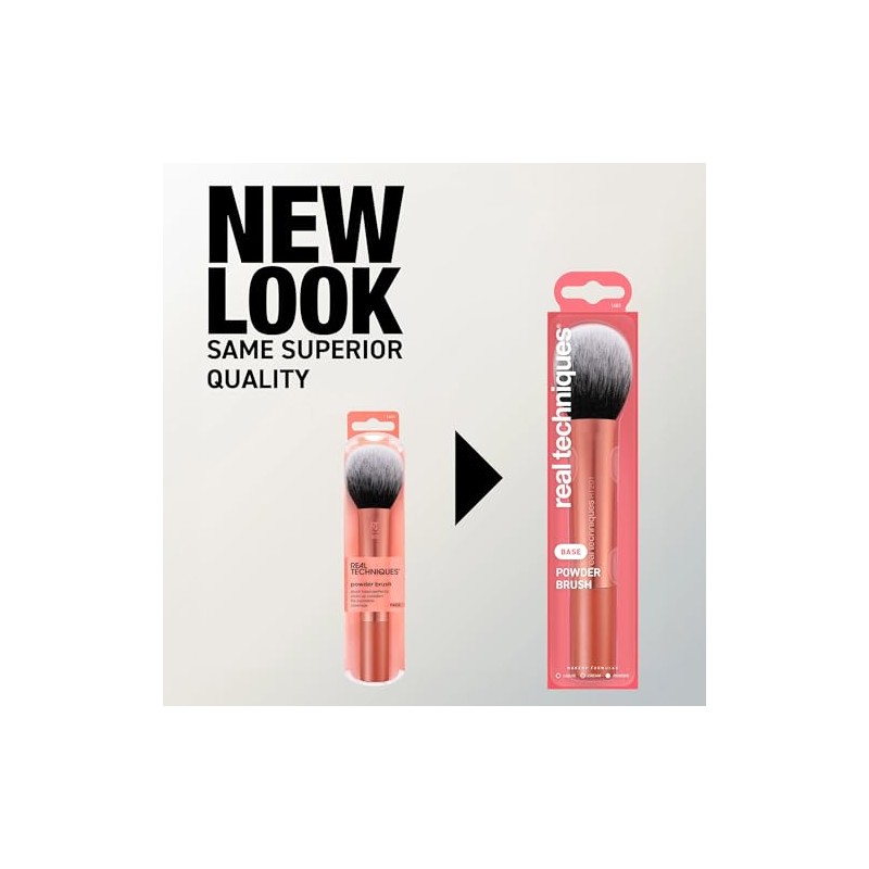 REAL TECHNIQUES, Ultra Plush Powder Makeup Brush, Brocha para Maquillaje