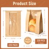 220 Pcs Paper Bread Bags with Tin Tie Tab, Includes