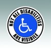 RDW Not All Disabilities are Visible Sticker - Die Cut