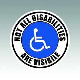 RDW Not All Disabilities are Visible Sticker - Die Cut - Decal Disable Handicapped 1.25" x 1.25"