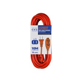 CONTROL EXPERT Extensión Eléctrica Uso Rudo Naranja (10 Metros)
