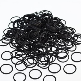 Werownsgso Pack of 1000 Rubber Bands, Household Rubber Rings, Stretchy Bands, Elastic Rubber Bands for Hair, Office, Household, School Supplies (Black)