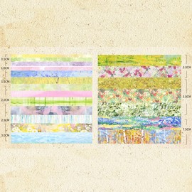 Songdao 20 Rolls Vintage Washi Tape Set Retro Arts Adhesive Tapes Fleeting Monologue Decorative Masking Tape Sets for Craft, Kids, Scrapbook, DIY, Gift Wrapping (Silence in Paintings)