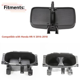 RLB-HILON Cup Holder Insert Compatible with Honda HRV HR-V 2016 2017 2018 Year, for 77230-T7W-A02ZA