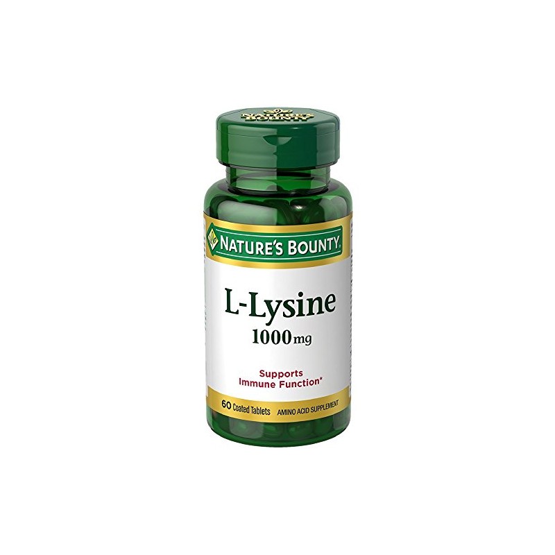 Nature's Bounty L-Lysine 1000 mg Tablets 60 ea (Pack of