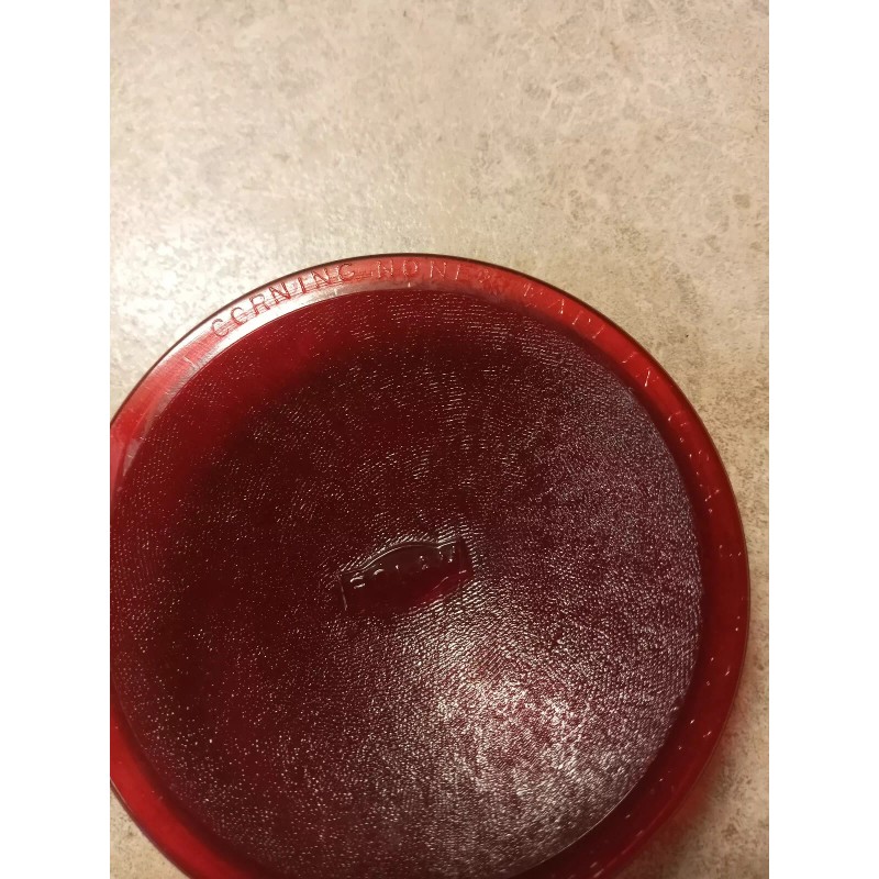 Corning Antique Red Corning Nonex Glass Lens 3 3/4 inches