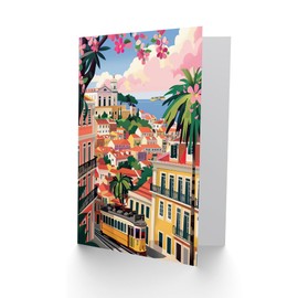 Artery8 Greeting Card Cartagena Colombia Cityscape Summer Travel Blank For Him Or Her Art Holiday Card