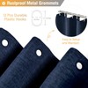 BTTN Navy Blue Shower Curtain - Linen Textured Heavy Duty