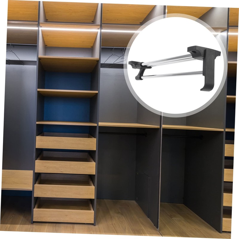 Ciieeo Stainless Steel Retractable Clothing Rack Hanging Coat Display Rack