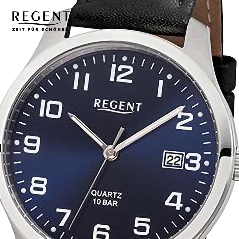 REGENT Titanium Watch Unisex Size F-1269, silver, Modern