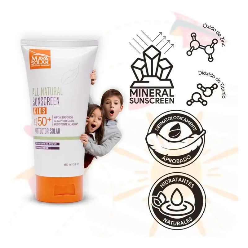 Protector Solar Dermatologico Para Niños Fps 50+ Maya Solar