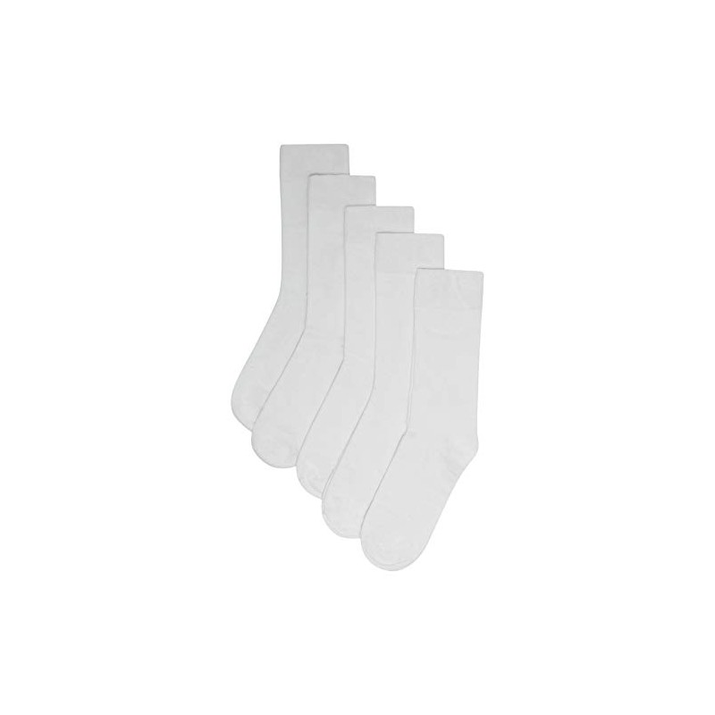 Mens 20 Pack Dress Socks - White