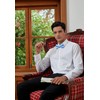 HISDERN Bow Tie Pre-Tied Men's Bow Tie with Pocket Square
