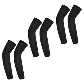 ZBHDEYG 3 Pairs Sun Protection Arm Warmers, Kids Sleeves, UV Protection, Arm Sun Protection Sleeves, Ice Silk Sleeves, Summer Breathable Sleeves, Suitable for Outdoor Sun Protection, black