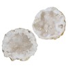 Nupuyai Nupuyai 2pcs Angel Aura Quartz Geode Stone, Titanium Coated